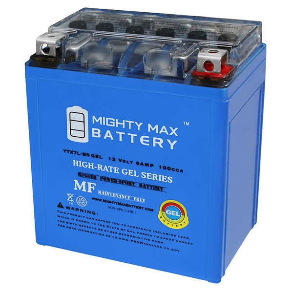 Mighty Max Battery 12V 6AH 100CCA GEL Battery for 85 CCA Motorcycle Battery YTX7L-BSGEL2